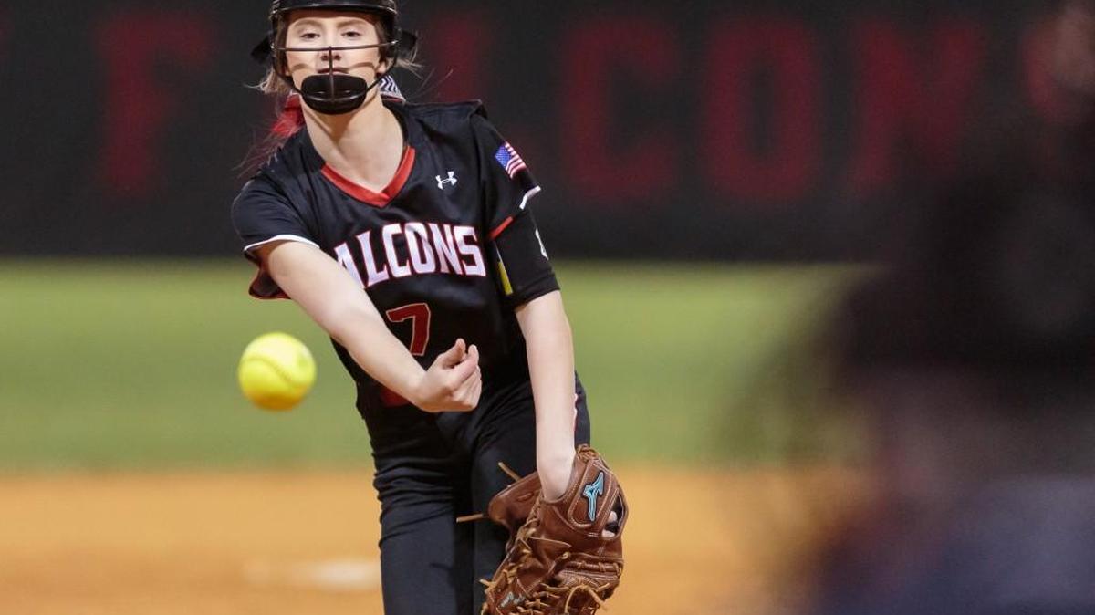Nation Ford pitcher Mackenzie Gaston, who went the distance against Prividence Day earlier in the week, was on the mound again Thursday against York. The Falcons lost 8-5 in extra innings.