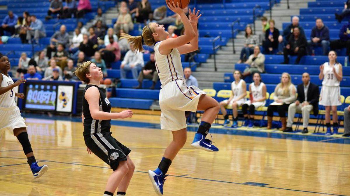 Fort Mill's Kimber Haley scores during the Yellow Jackets' game against visiting Forestview. The Jackets rallied, but lost a close game.