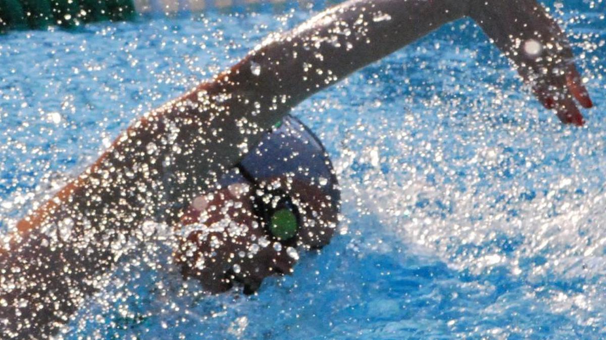 Baxter’s Anna Constantine swims a freestyle portion of an event during the Barracudas recent meet against Weddington Chase.