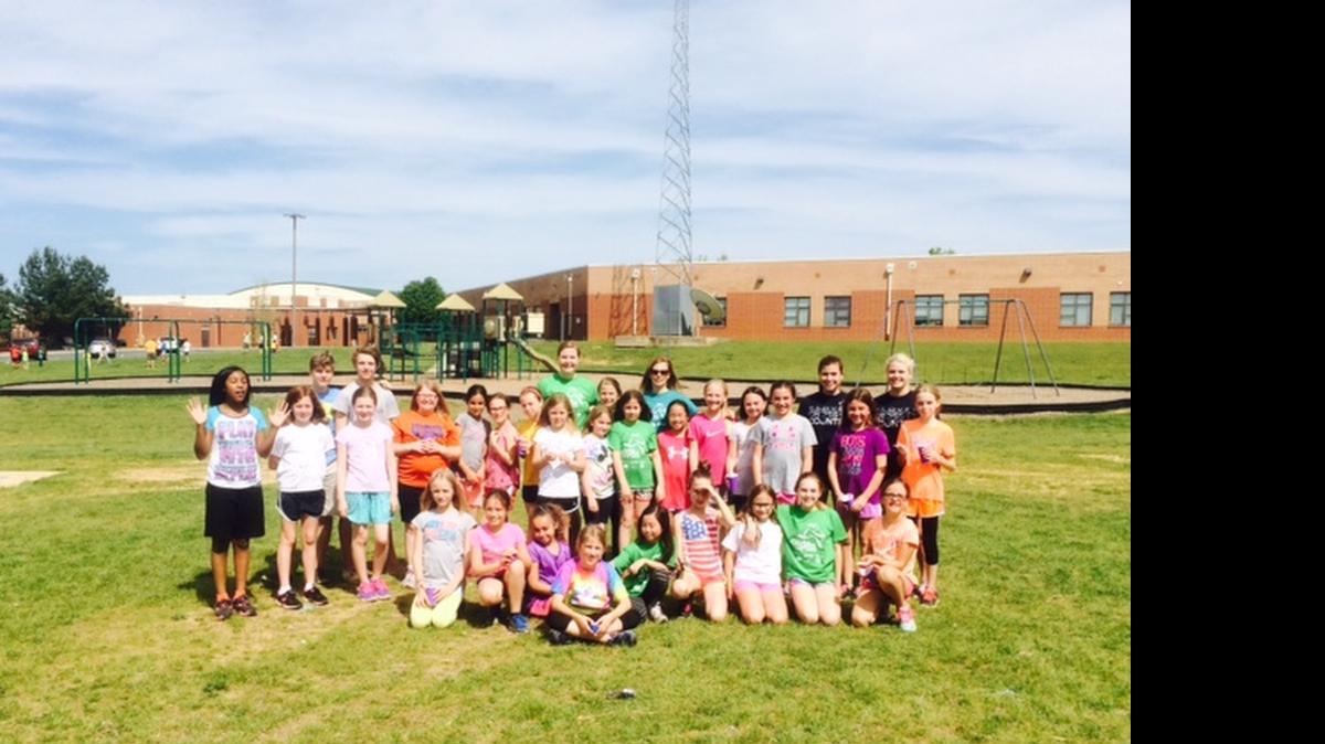 
Four Clover High School cross-country team members helped Crowders Creek Elementary students prepare April 23 for their first 5Ks through Girls on the Run and Let Me Run programs.
