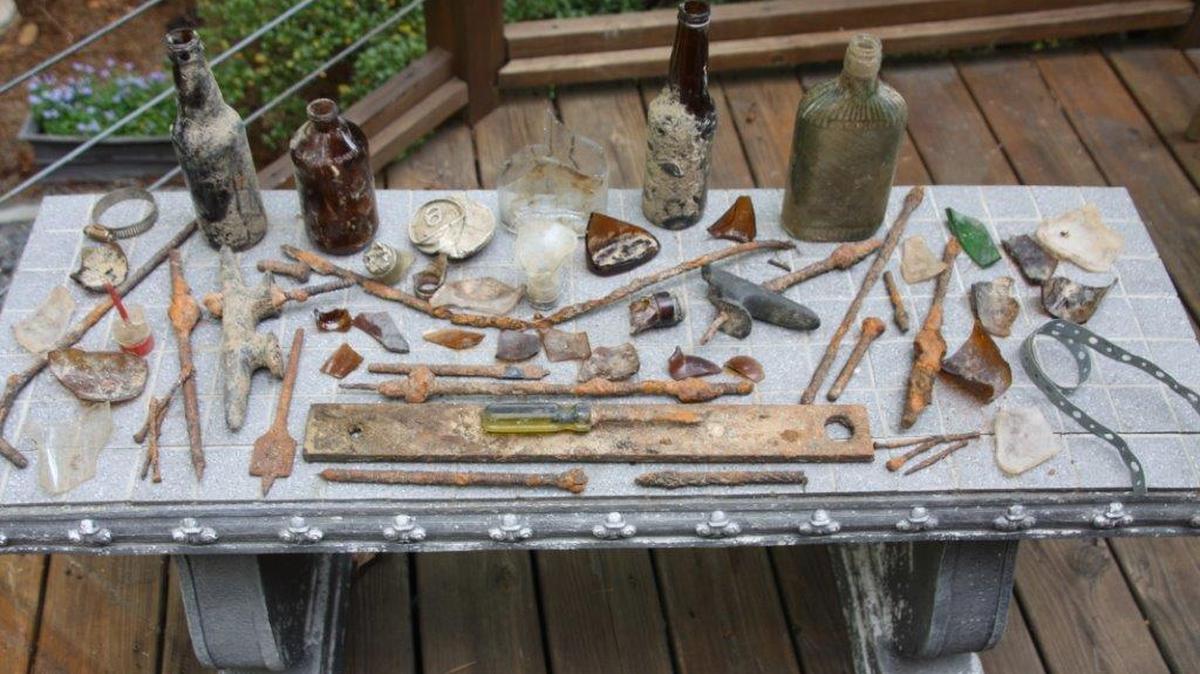 
A hefty haul of items came out of one part of Lake Wylie, with water levels low leaving items exposed. 
