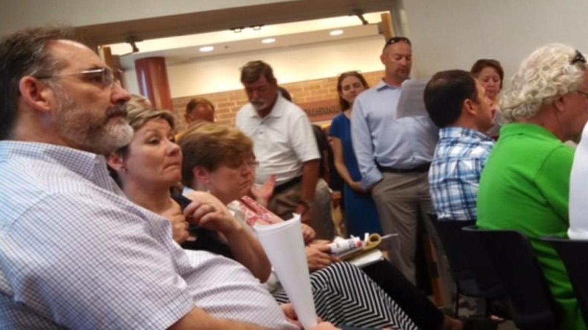 Residents packed the Fort Mill Town Council chamber Monday night to speak at a public hearing on a massive development proposal.