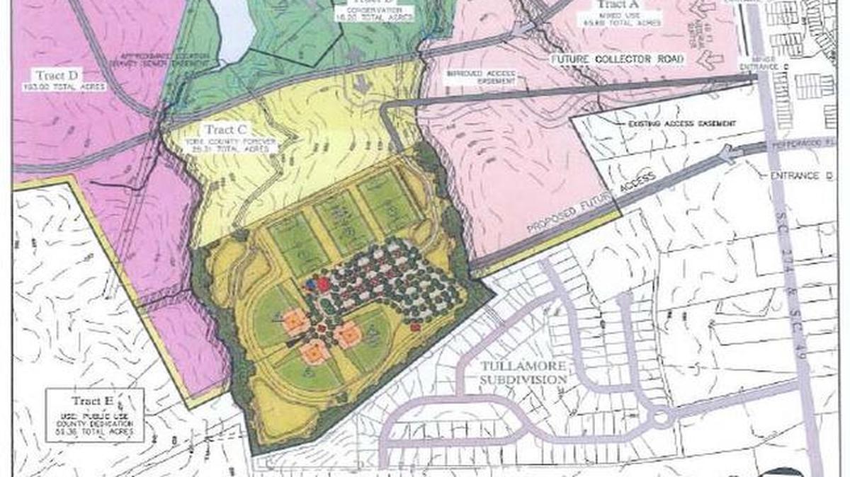 A map illustration of the proposed sports park in Lake Wylie by Keck & Wood.