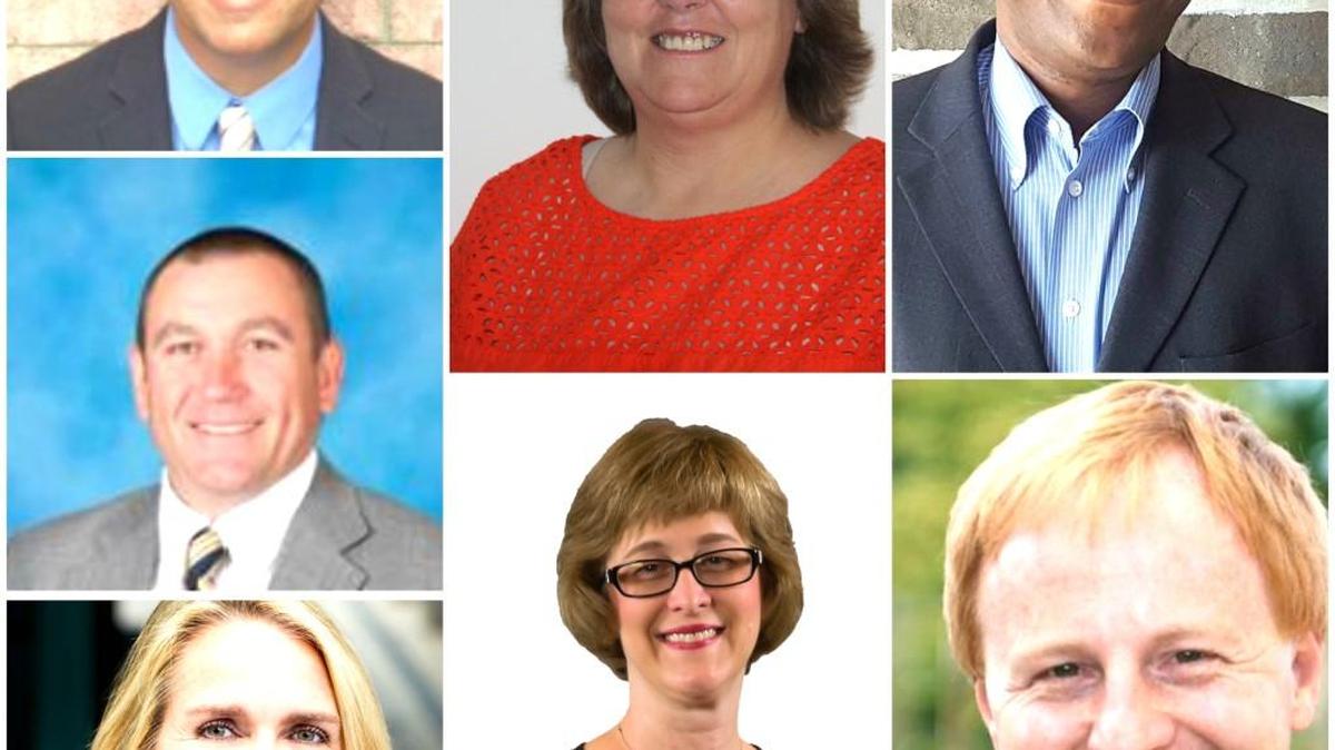 Clockwise, from left: Audette, Boddie, Elliott, Meyer, Martin, Spears, Frattaroli