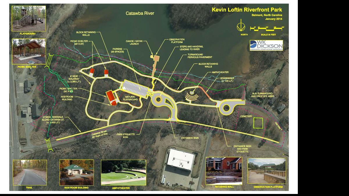 
Plans for the Kevin Loftin Riverfront Park in Belmont on Lake Wylie.
