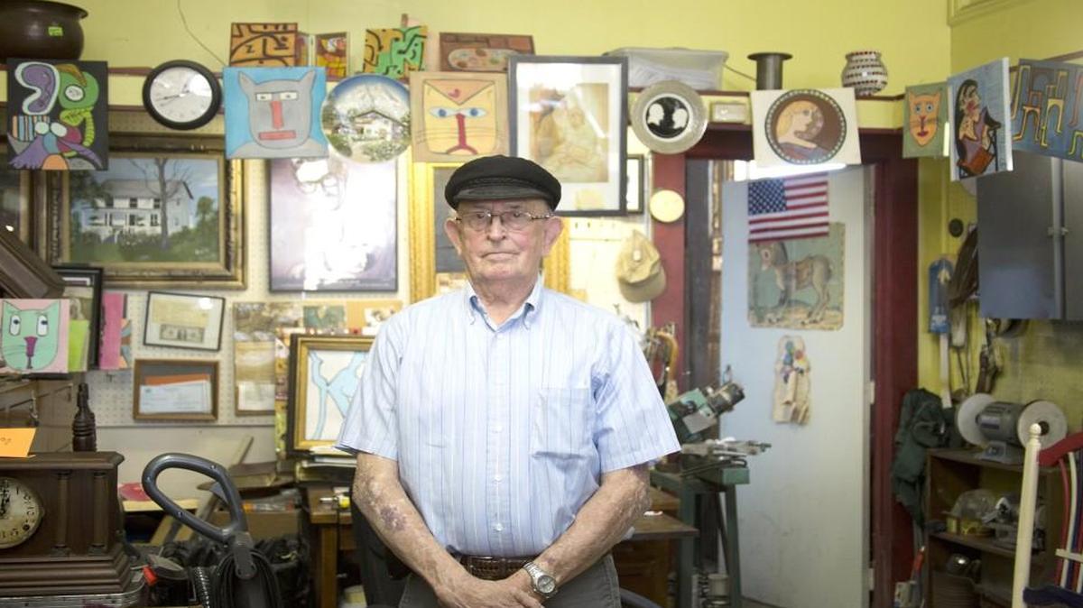 The late Bill Richardson, owner of The Knife Shop in Fort Mill, shown inside the store in 2015. He passed away April 19.