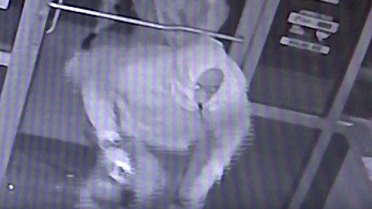 This still image from a surveillance video shows a smash and grab burglary in progress at a Fort Mill electronics shop. The york County Sheriff’s Office is seeking leads ont he identity of the burglars.