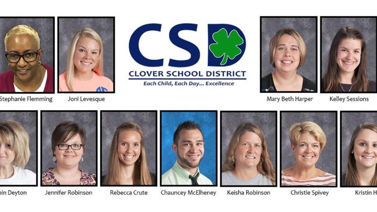 The 2016-2017 Teachers of the Year named by each school in the Clover School District.