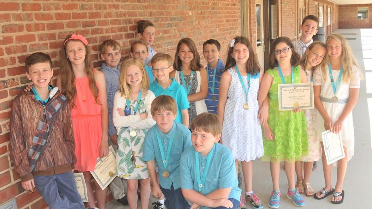 Gold Hill Elementary School graduated 16 twins this year, out of 130 fifth-graders. Twins are, alphabetically, Carley and Conner Barnes, Alexis and Kaylee Campbell, Ava and Danielle Gondos, Megan and Luke Ingerslew, Andrew and Ashley Hufnagel, Justin and Tyler Moss, Maxwell and Van Piercy and Dane and Danielle Williams.