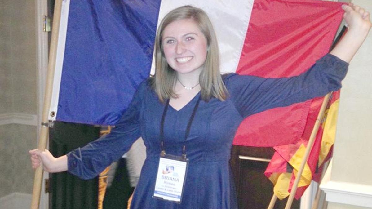 Briana Rinkes of Lake Wylie left for Paris Monday as part of the Rotary Youth Exchange program.
