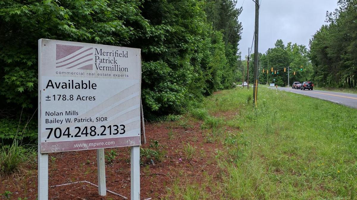 Charlotte-based MT Land, LLC and Marsh Realty Company applied for a rezoning for 180 acres between Three Points and the Pole Branch Road intersection.