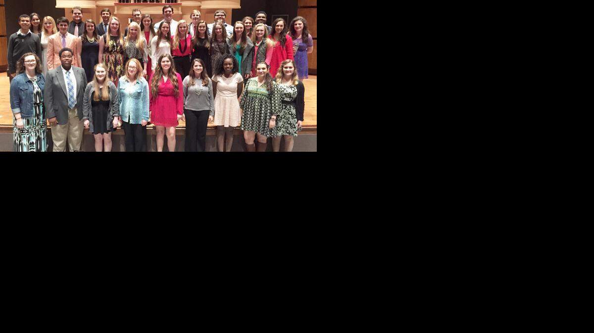 
Some members of Clover High School Choraliers participated in the S.C. National Association of Singing Competition at the University of South Carolina School of Music. 
