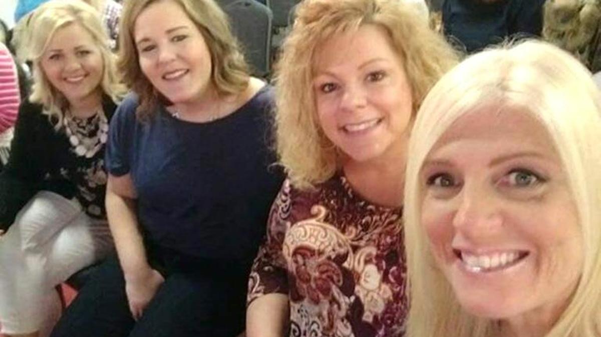 Hot Heads stylists, from left, Alex Belk, Elisa Davis, Heatherly Holbrook and Monique Kilpatrick are shown attending a continuing education session at the Gate center in Charleston. Holbrook and Kilpatrick are co-owners of the Fort Mill shop that is closing because their lease will not be renewed.