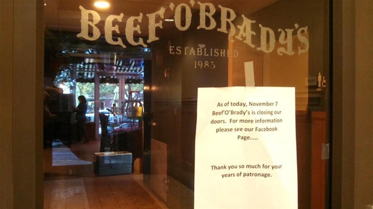 Beef ‘O’ Brady’s in Fort Mills Baxter Village closed Tuesday.