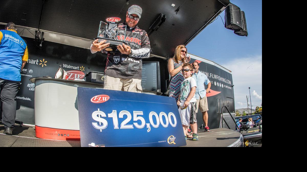 
Bryan Thrift of Shelby, N.C., caught enough weight to earn the fourth victory of his career and $125,000 in the May 17 Walmart FLW Tour event in Alabama.

