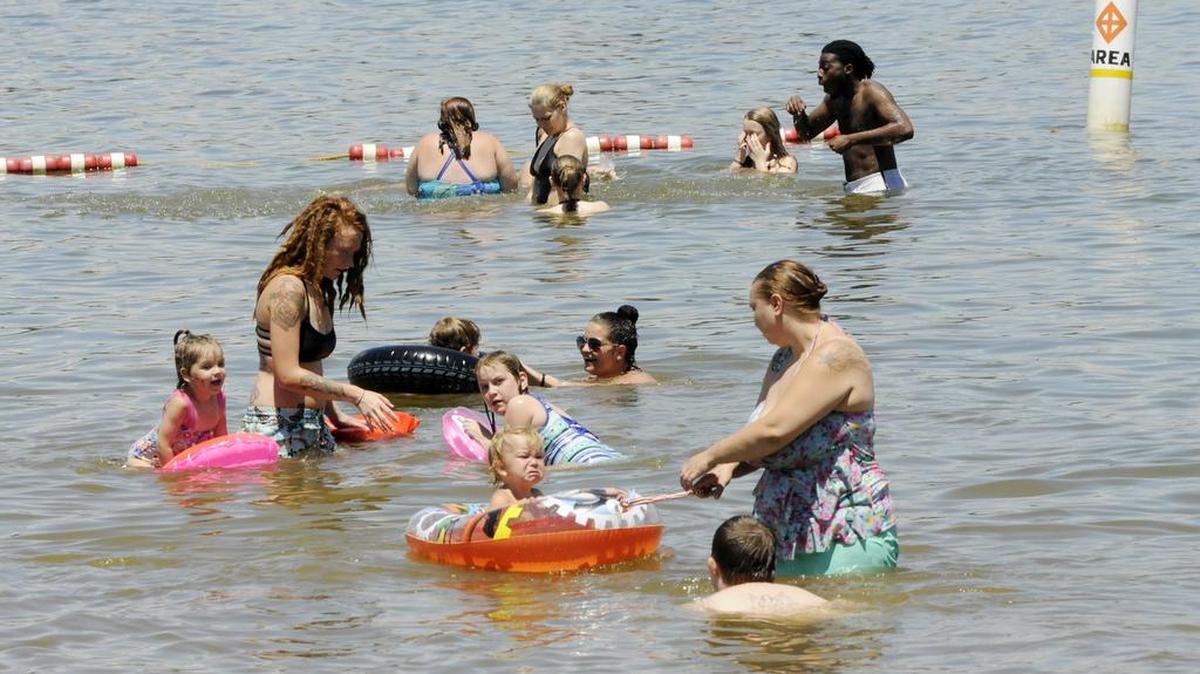 Lake lovers flock to Ebenezer Park to cool off this summer. A trend of below-average temps in August is expected to continue.