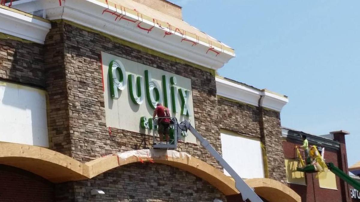 
The sign on the Publix building went up Sept. 10 in Lake Wylie. The store will open Nov. 11.
