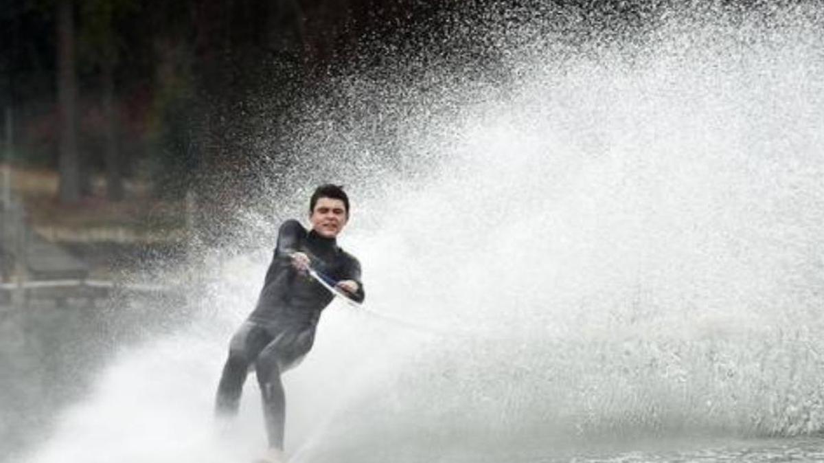 Carolina Show Ski Team member Wade Havnaer competes Jan. 1 on Lake Norman.