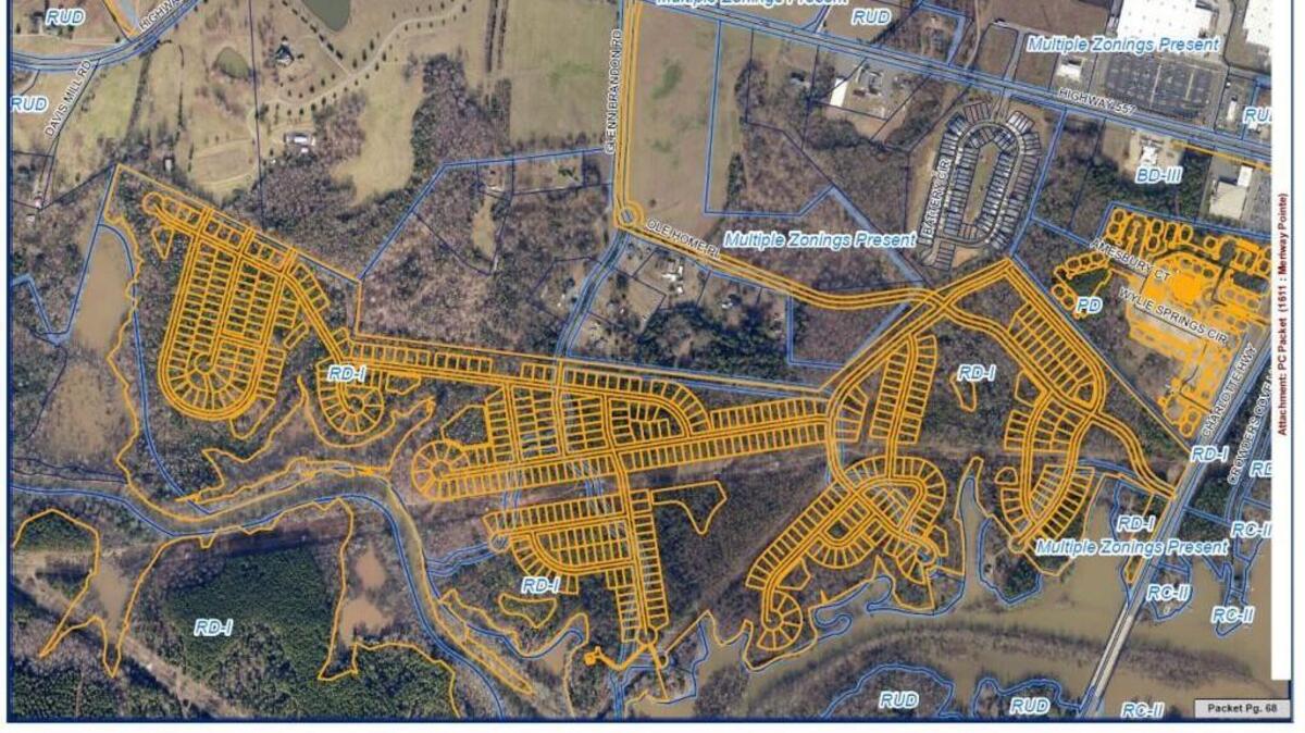 
Meriway Pointe subdivision on Lake Wylie is on almost 213 acres. Walton Development wants to build 449 single-family homes.

