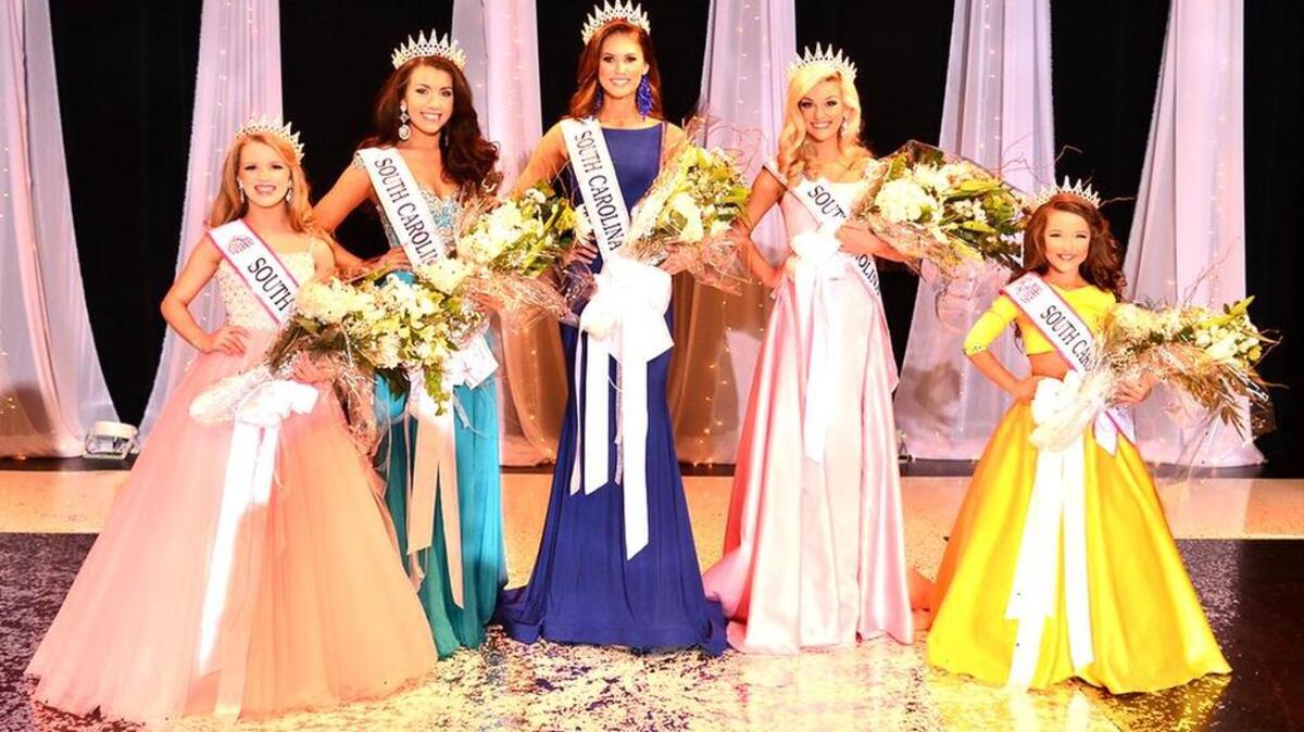 Emma Cook (far left) of Tega Cay recently won the title of Miss Pre Teen South Carolina United States 2017.