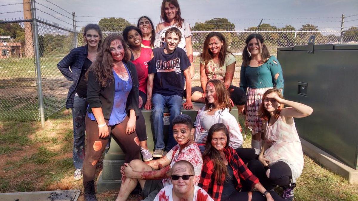 The Clover High School Drama Club won first place for best zombie scene in the Old Town Zombie Fun Run 5K Oct. 24 in Rock Hill.