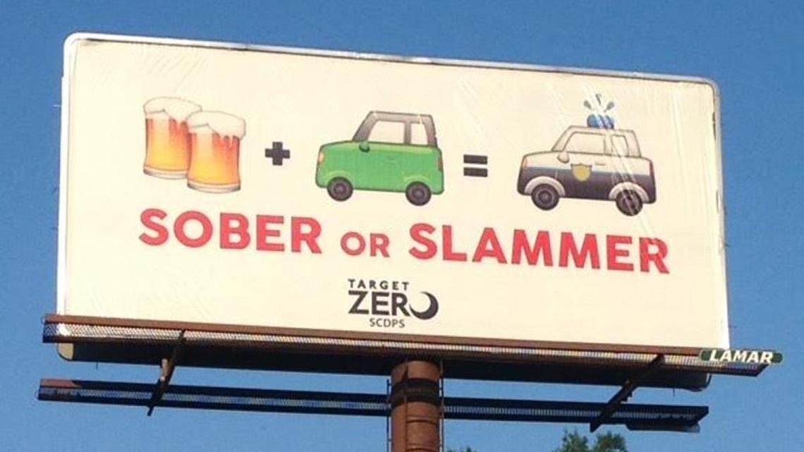 Emojis are featured in the S.C. Highway Patrol’s latest Sober or Slammer campaign.