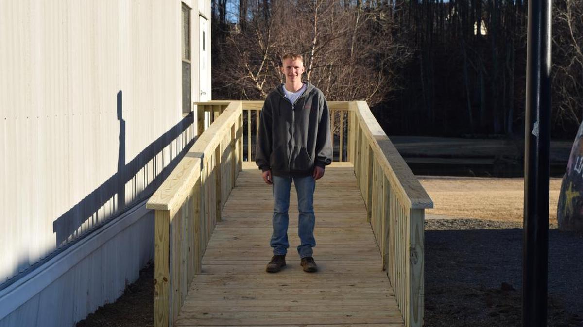 
Richard Keller replaced two ramps at Christ the King Church in Steele Creek for his Eagle project.
