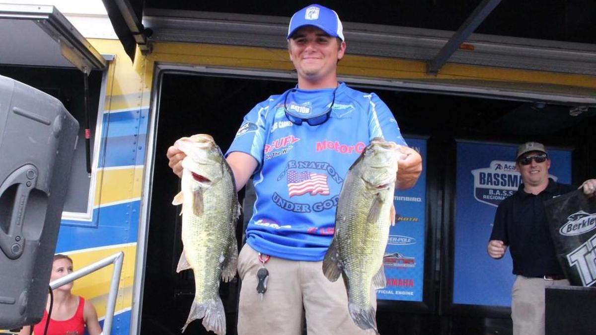 Lake Wylie angler Chris Carnes brings his fish to the scales, where he led team South Carolina in fish caught and weight.