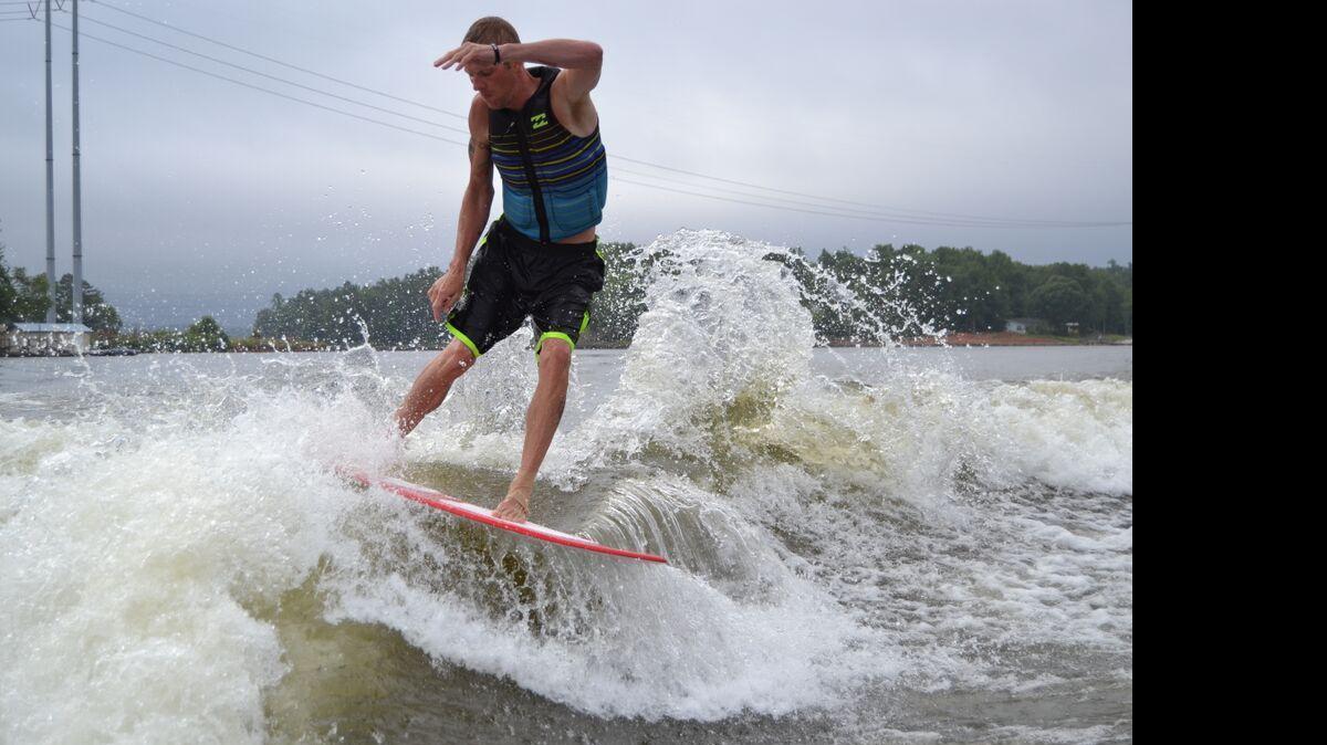 
Joey Shidagis of Fort Mill wakesurfs on Lake Wylie.
