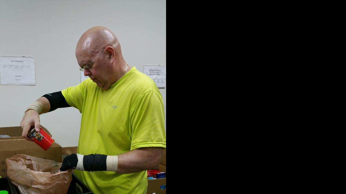 
Tom Conley, a Fort Mill Care Center pantry volunteer, said he volunteers because it is important that everyone do what they can to help others. The Fort Mill Care Center, at 818 Tom Hall St., is open 9 a.m. to noon Monday, Wednesday and Friday.
