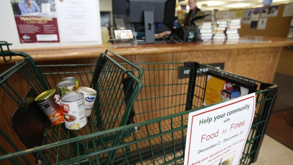 All York County branches of the public library are again collecting food to help area pantries. Library overdue fines can be paid with $1 of fines erased for each food item dropped off.