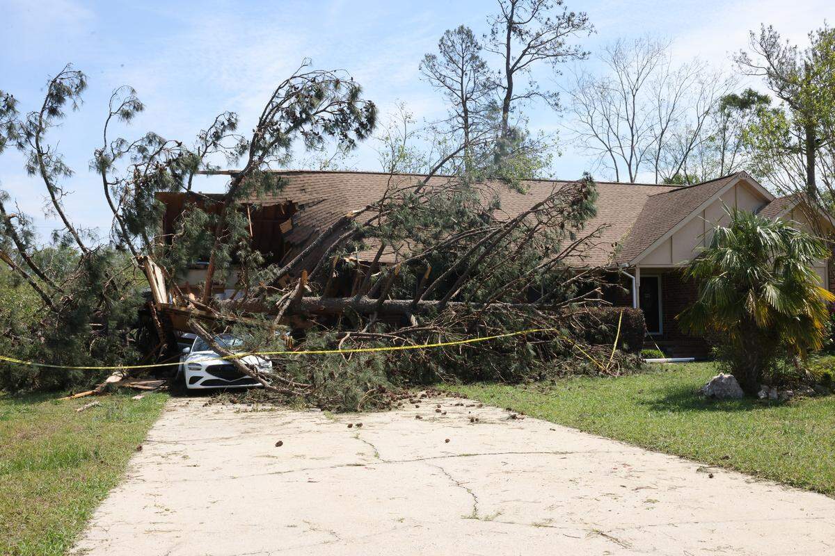 Damage from Saturday’s hail storm still exists on Post Lane in Rock Hill.