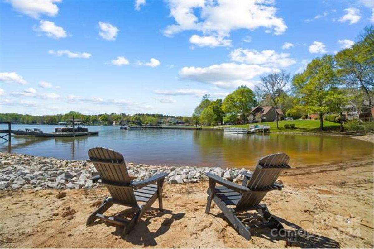 A private beach on Lake Wylie is included in a Marthas Vineyard Road home that sold in November for more than $3 million.