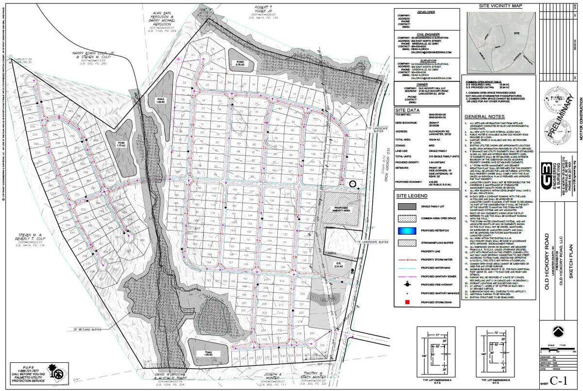 More than 300 homes were proposed on Old Hickory Road, near Van Wyck in Lancaster County.