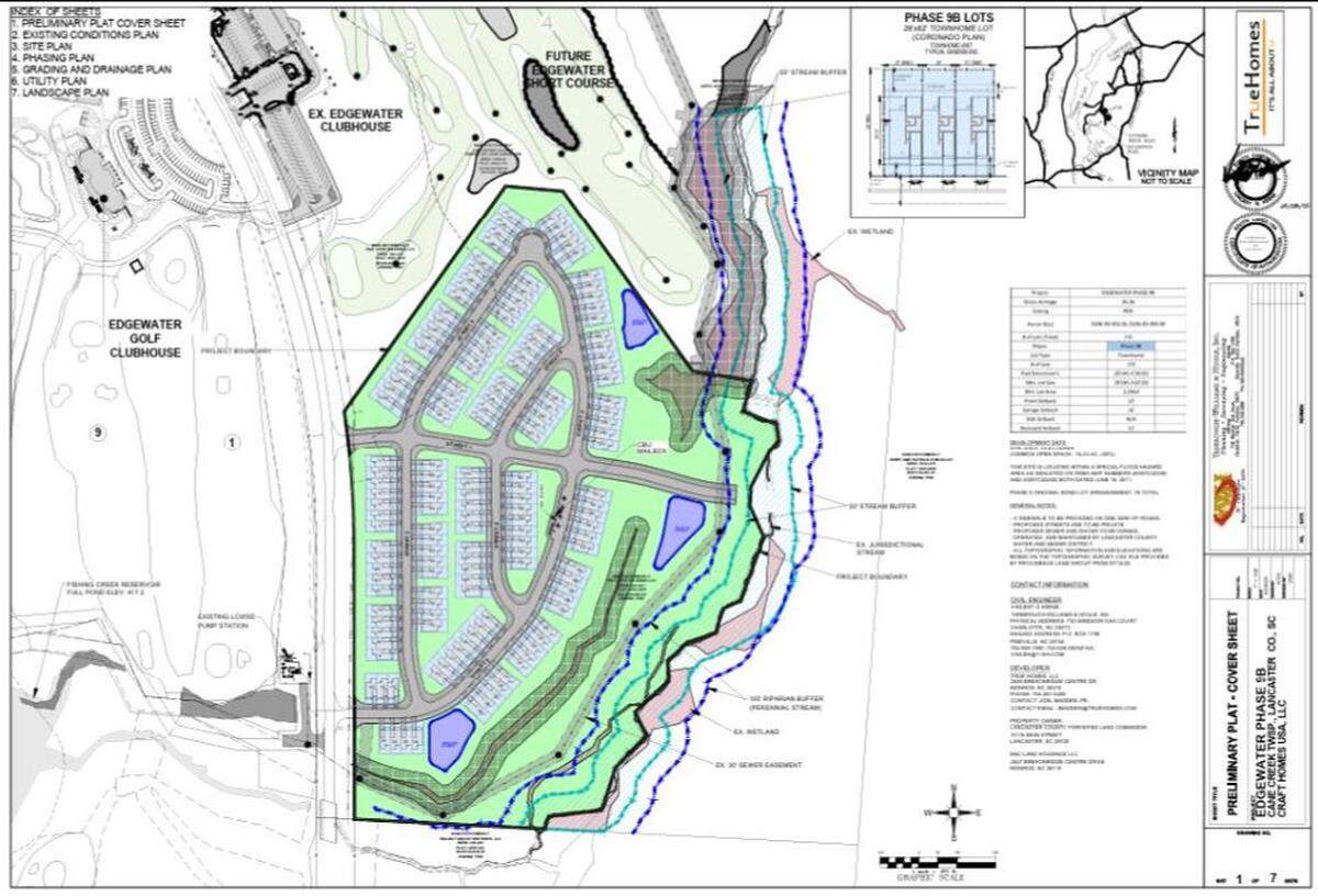 The latest phase of Edgewater in Lancaster County would add new townhomes.