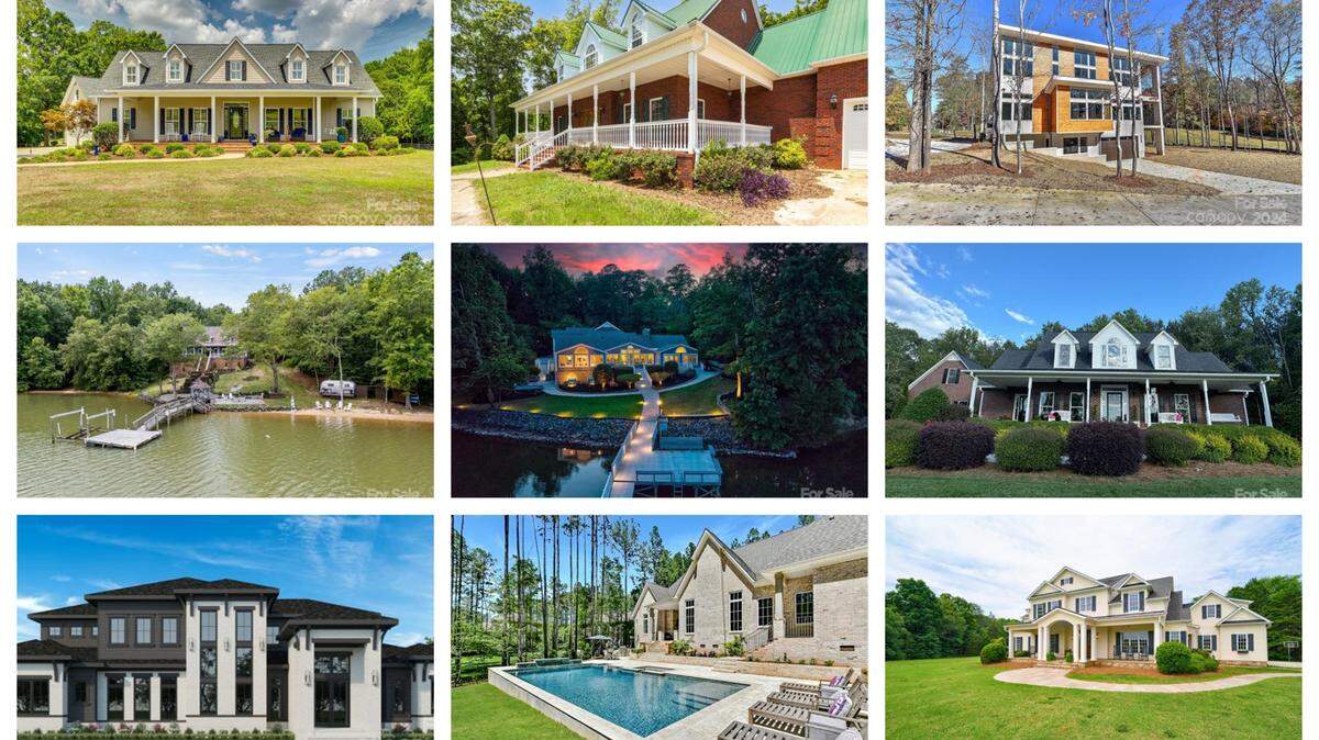 The Canopy Realtor Association lists hundreds of homes for sale at $1 million or more, including dozens in the Rock Hill region like some shown here.
