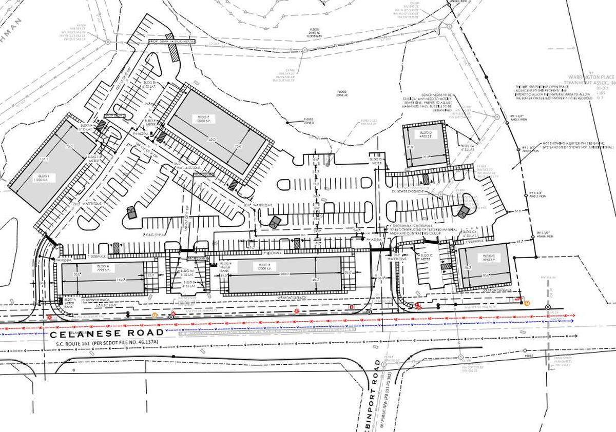 A new retail area on Celanese Road in Rock Hill would add restaurant and medical space.