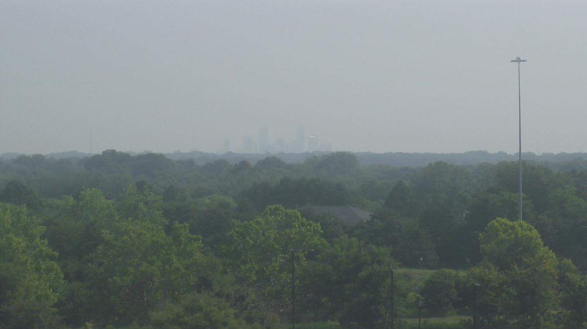 Smoke from wildfires in the western United States has made its way to York, Chester and Lancaster counties in South Carolina, as shown in this picture from near Charlotte.