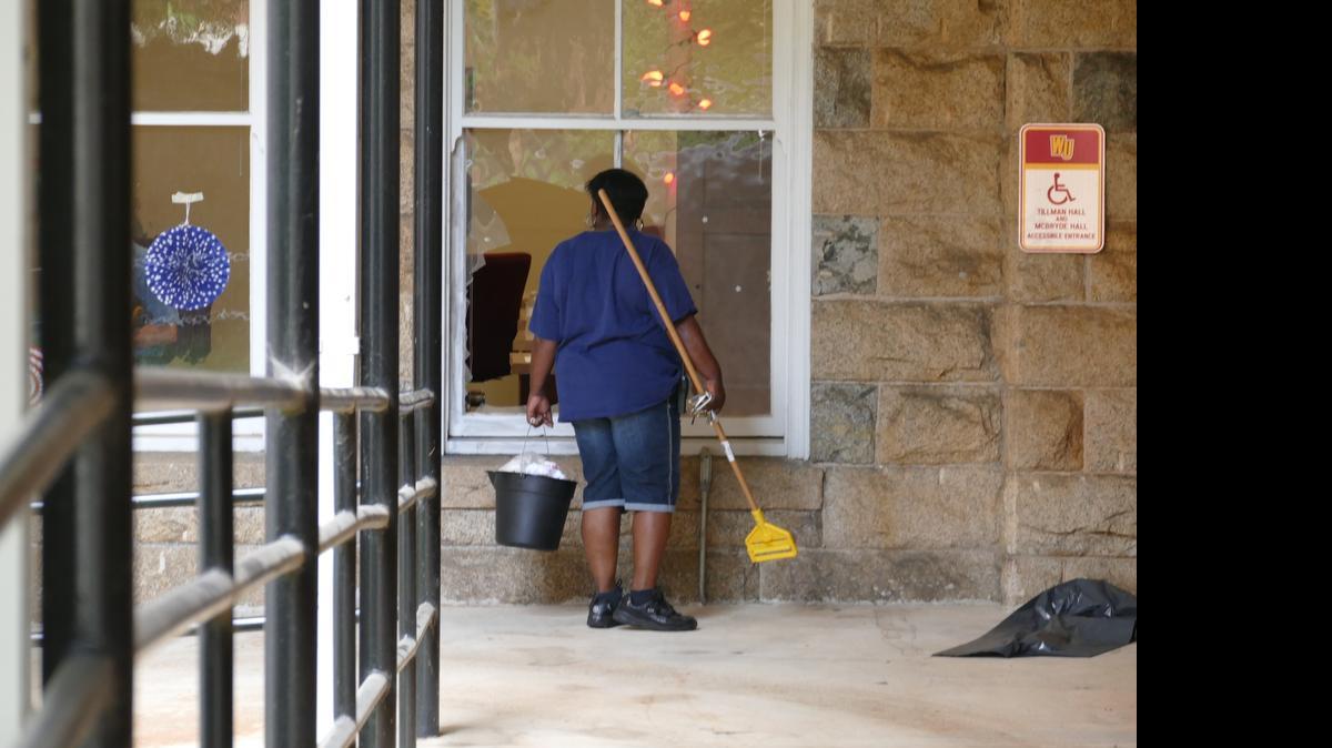 
Crews were cleaning up Thursday morning after an apparent burglary in Tillman Hall on the Winthrop University campus. A broken first-floor window was found about 6 a.m., but a spokesman said nothing appears to have been taken. 

