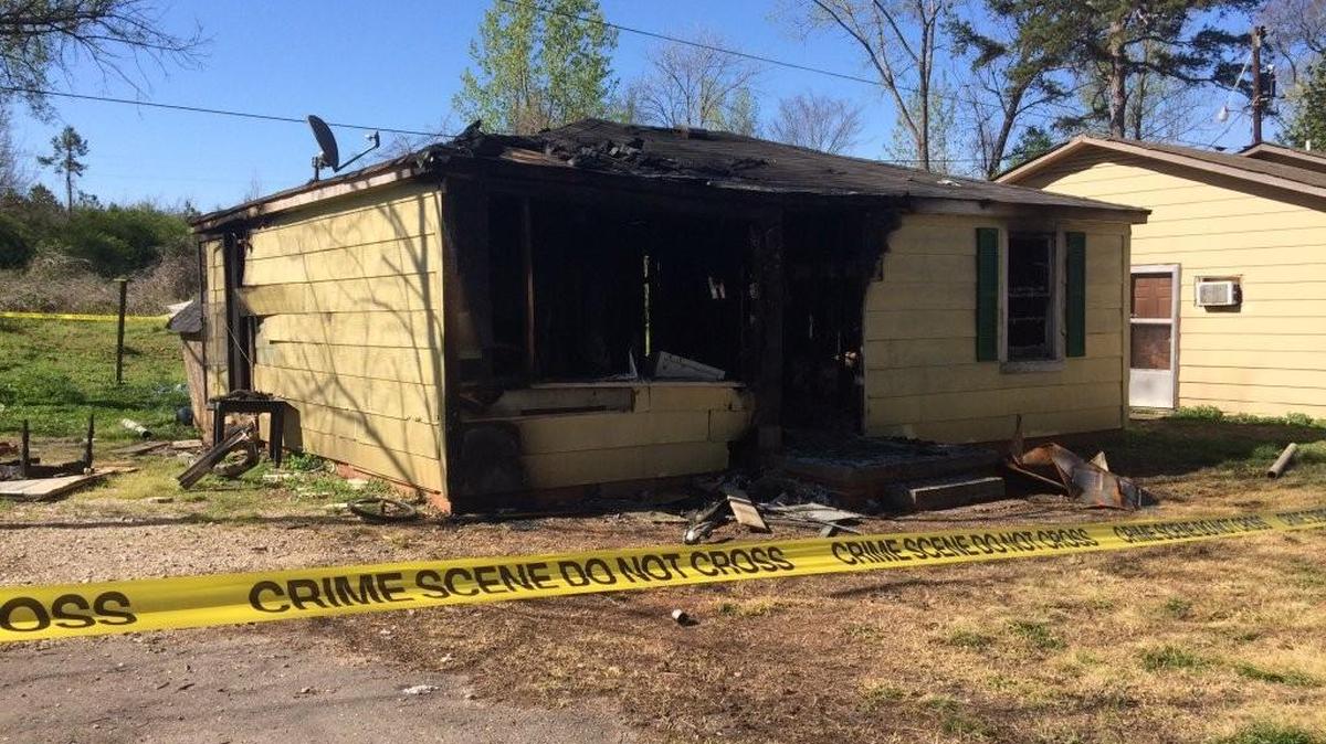 A man is accused of setting fire to this home on Mangum Drive in Lancaster County.