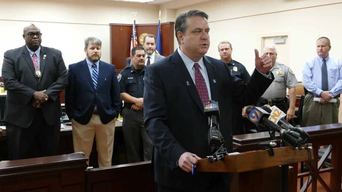 
Solicitor Kevin Brackett explains a new multi-pronged approach to domestic violence that was formulated by a coalition of law enforcement, prosecutors and service providers. The approach includes a uniform protocol for area law enforcement, changes in prosecution and sentencing and better education and prevention. 
