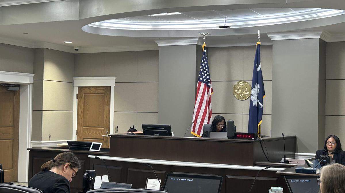 Visiting South Carolina Family Court Judge Jan Bromell Holmes listens in York County court on Nov. 18, 2025, in a case where a 15-year-old Rock Hill boy pleaded guilty to involuntary manslaughter in the accidental shooting death of a 14-year-old friend in September.
