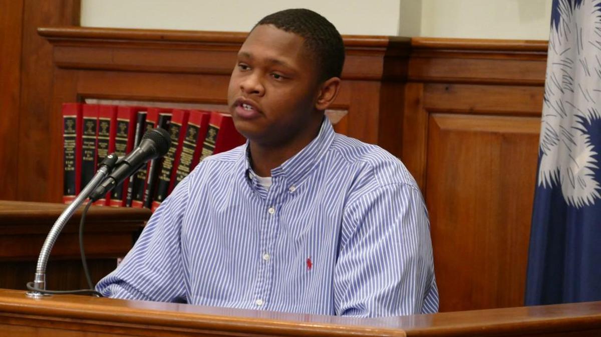 Christopher Moore, 19, on Monday testifies about the events of Nov. 4, 2014, when he is accused of fatally shooting Chester City Councilman Odell Williams. Moore’s testimony came during a pre-trial hearing on the first day of his murder trial in Fairfield County.