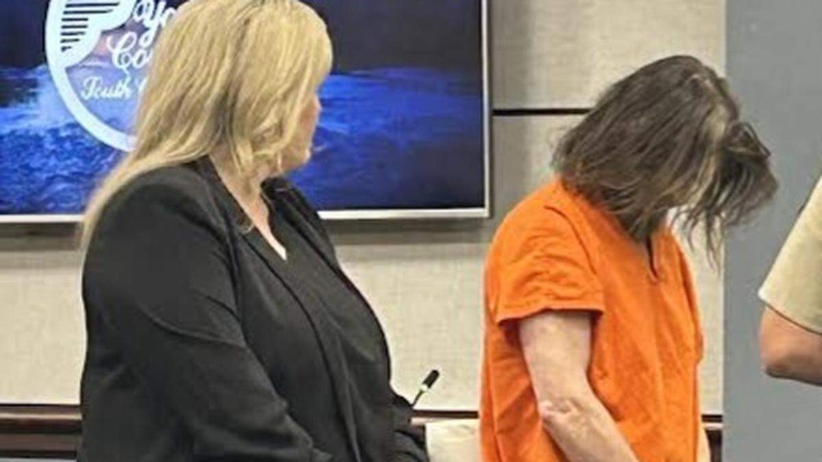 Jordan Thomas Ligon, right, with his lawyer, public defender Caitlyn Caldwell, in York County court for sentencing on March 12 after he was convicted at a trial in his absence of gun and drug charges.