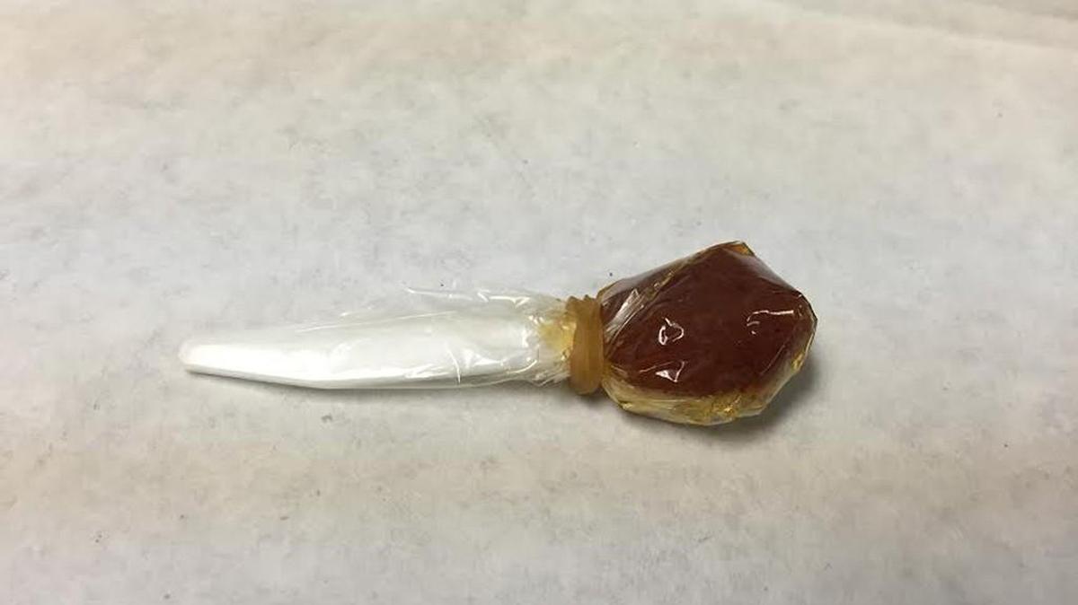 A school nurse found this plastic spoon covered in a paste-like marijuana substance at Central Child Development Center on Tuesday. Police say it’s not clear how the item ended up in the classroom, and that the case will be closed until new information becomes available.