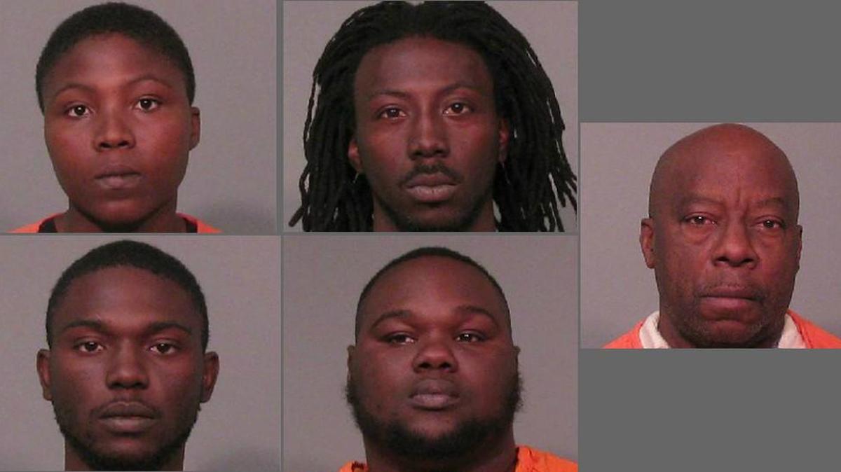 Clockwise, from top left: Daviahne Xavious Duncan, Keshawn Obryan Wade, William Otis Thompson, Quancy Christopher McNeil and Lashawn Devert White.