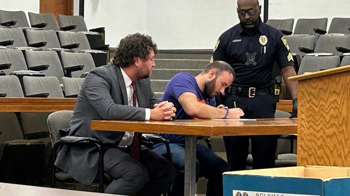 CMPD Officer Dylan Lineberger appeared in court Thursday in Rock Hill.