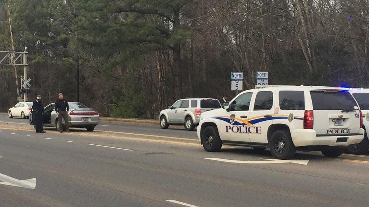 Police search for a suspect after a shooting in Rock Hill.