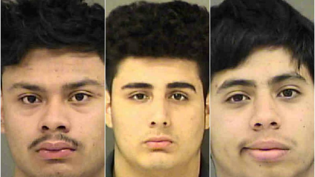 From left: Bryan Bueso, 17; and Rommel Lino, 16; Maynor Posada-Zuniga, 17.