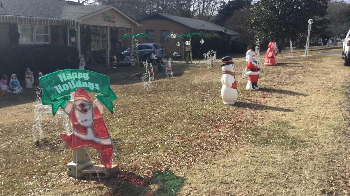 Police say a 71-year-old man was attacked by two dogs while he was decorating his yard in York.